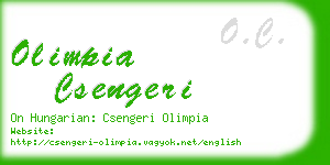 olimpia csengeri business card